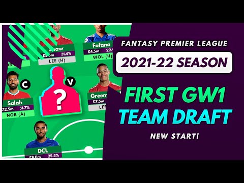 FPL 2021/22: FIRST GW1 TEAM DRAFT! | My Squad Selection for Fantasy Premier League 2021-22