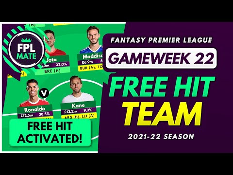 FPL GAMEWEEK 22 MY FREE HIT DRAFT | Best Free Hit Template for GW22 Fantasy Premier League 2021-22