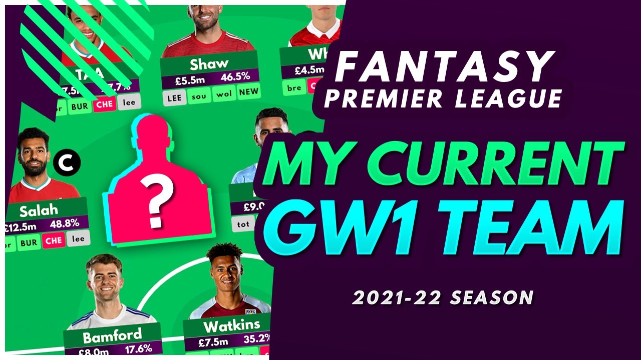 FPL 2021/22: MY CURRENT GW1 DRAFT! | My Squad Selection and Strategy for Fantasy Premier League