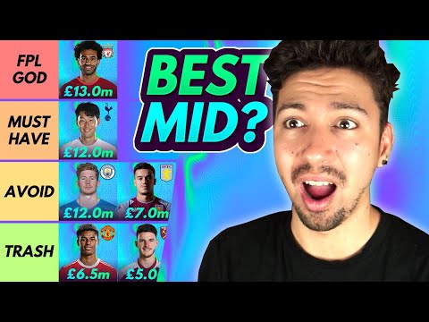 FPL 2022/23 | MIDFIELDERS TIER LIST! | Best Mids To Put In Your GW1 Fantasy Premier League Squad?