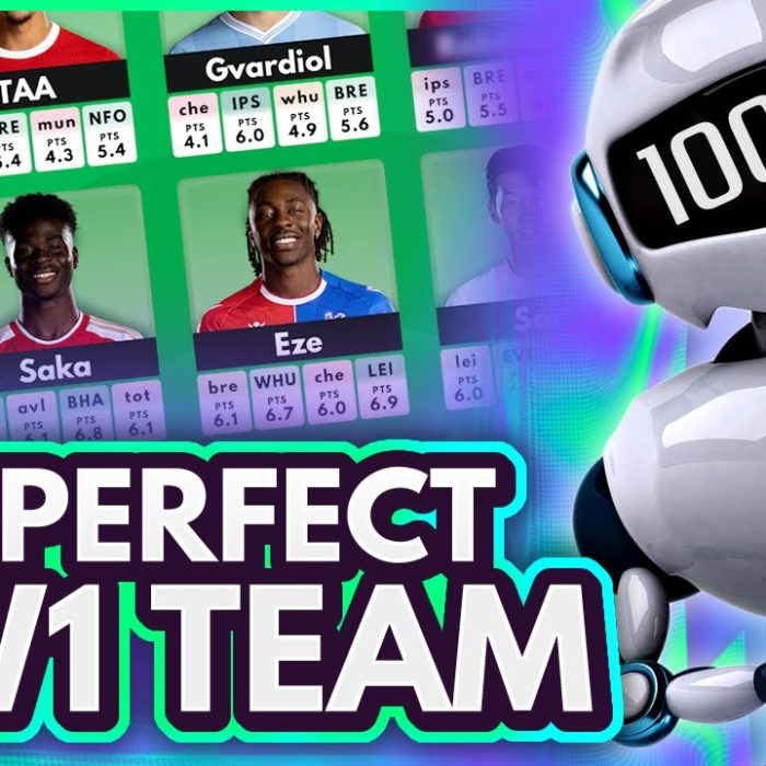 THE BEST POSSIBLE FPL TEAM ACCORDING TO AI (100% Rated!) ✅ | Using Analytics to Win FPL GW1 2024/25