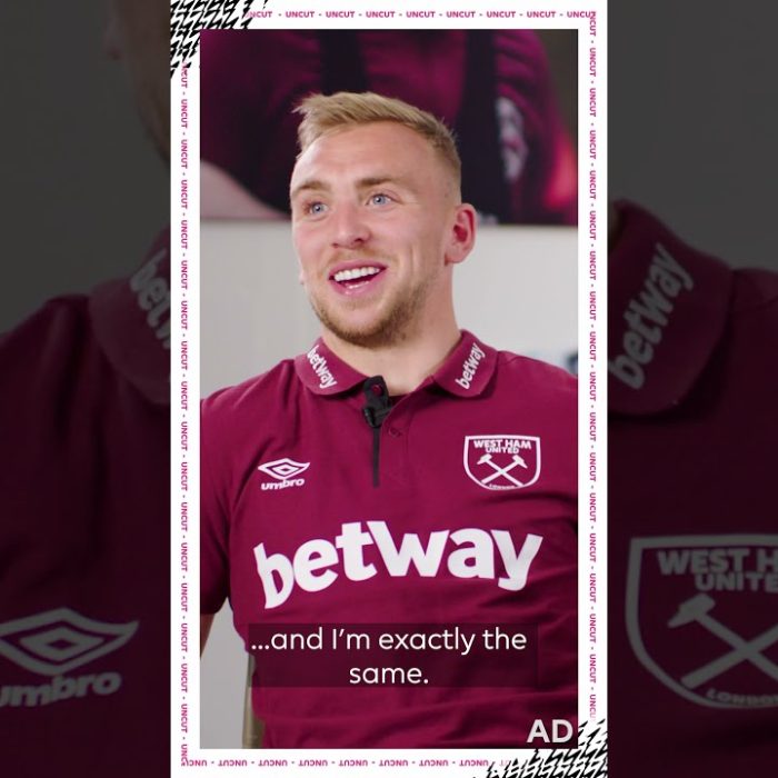 Jarrod Bowen reacts to his FIFA 22 rating