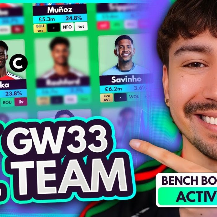 FPL GW33 TEAM SELECTION | My BENCH BOOST! 💺 | Gameweek 33 Squad, Transfers & Captain