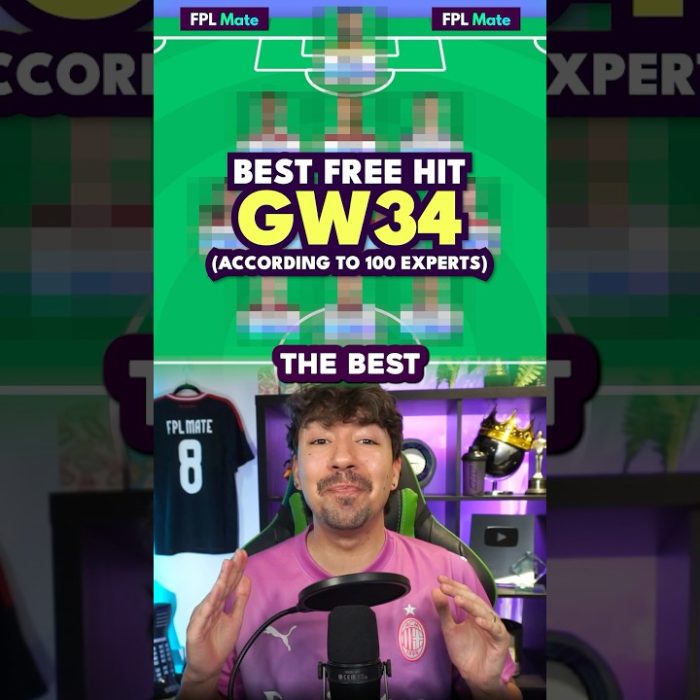 FPL GW34: Experts Perfect Free Hit Team 🧠✅ #fpl #blankgameweek #gw34